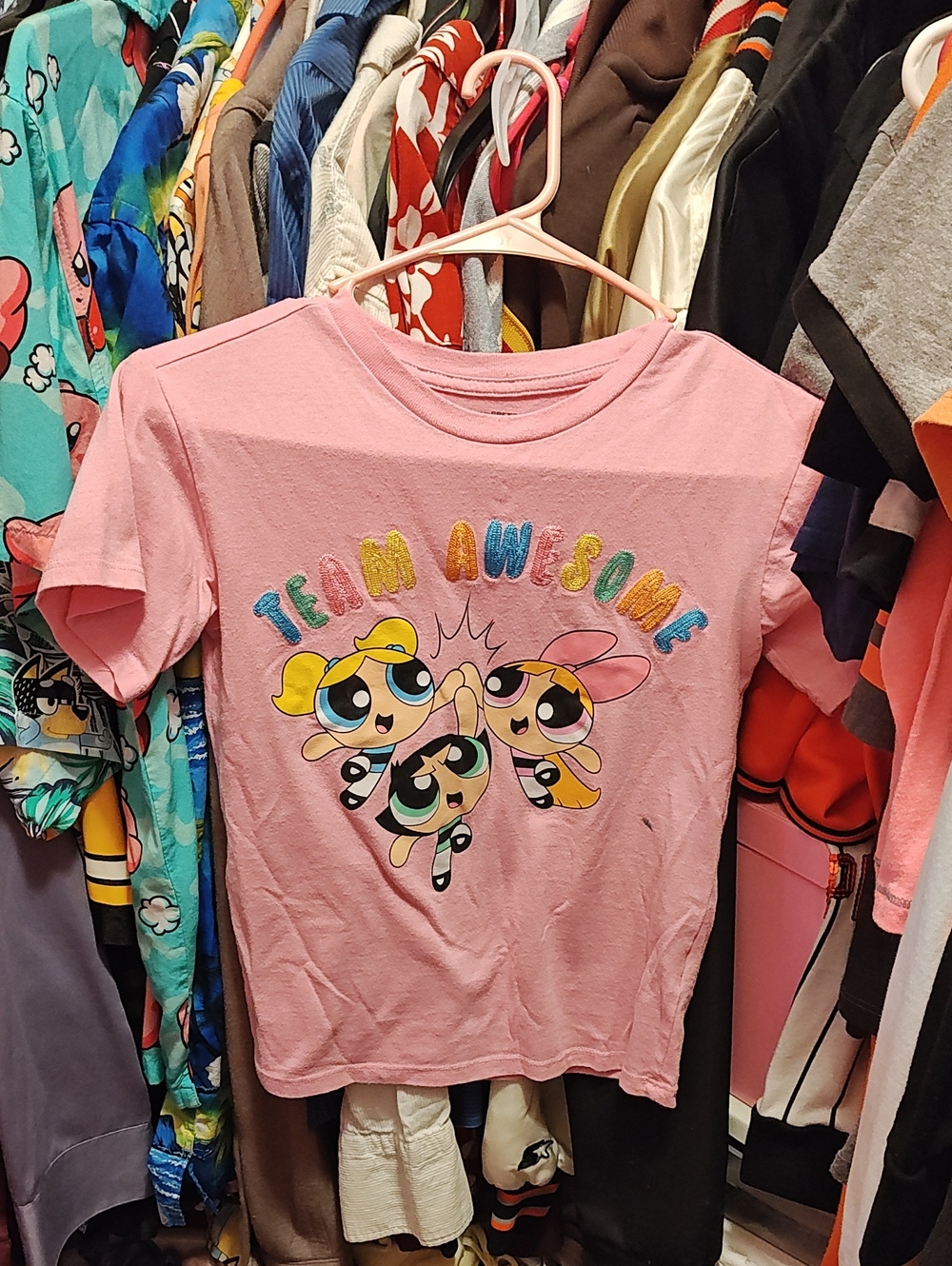Cartoon Network Pink 'Team Awesome' Powerpuff Girls Tee